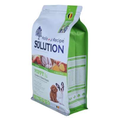 food grade custom bottom gusset plastic cat pet food bag with top