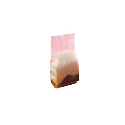 custom transparent food rice brick vacuum sealed mylar foil bags